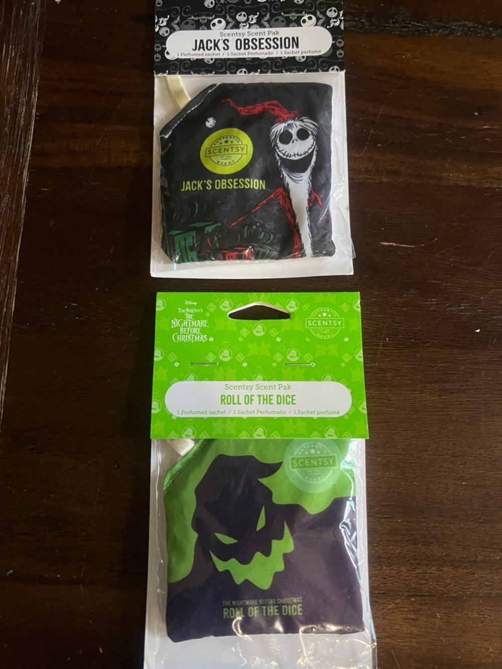 Scentsy Scent Paks — Black & Bright Green Nightmare Before Christmas Set